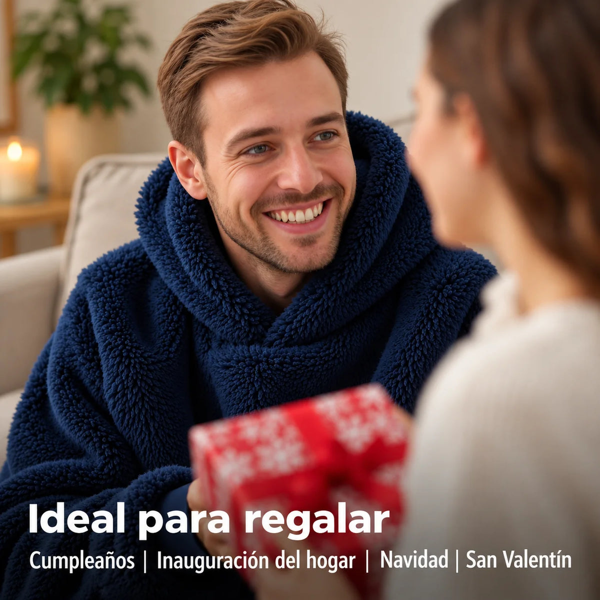 Buzo Pijama Oversize en Felpa Suave con Capota y Bolsillo Canguro para Noches Frías