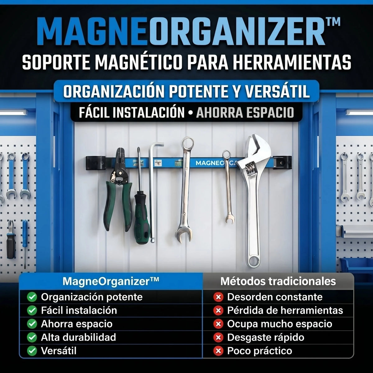 Soporte Magnético para Herramientas para Mantener tu Taller Ordenado y Todo al Alcance