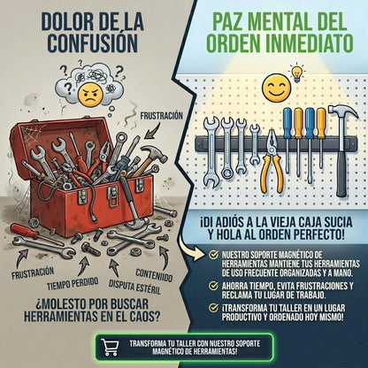 Soporte Magnético para Herramientas para Mantener tu Taller Ordenado y Todo al Alcance