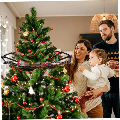 Tren Navideño Eléctrico con Luces y Sonidos para Colgar en el Árbol o Rodearlo en el Piso