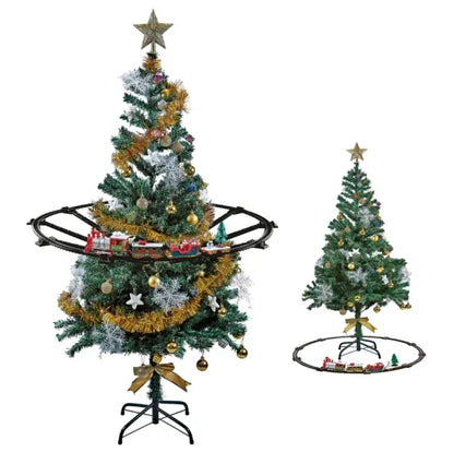 Tren Navideño Eléctrico con Luces y Sonidos para Colgar en el Árbol o Rodearlo en el Piso