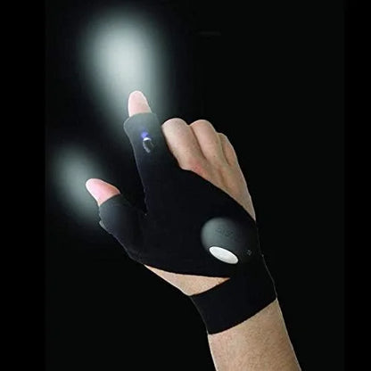 Guantes con Linterna LED Manos Libres para Reparar, Acampar y Trabajar en la Oscuridad