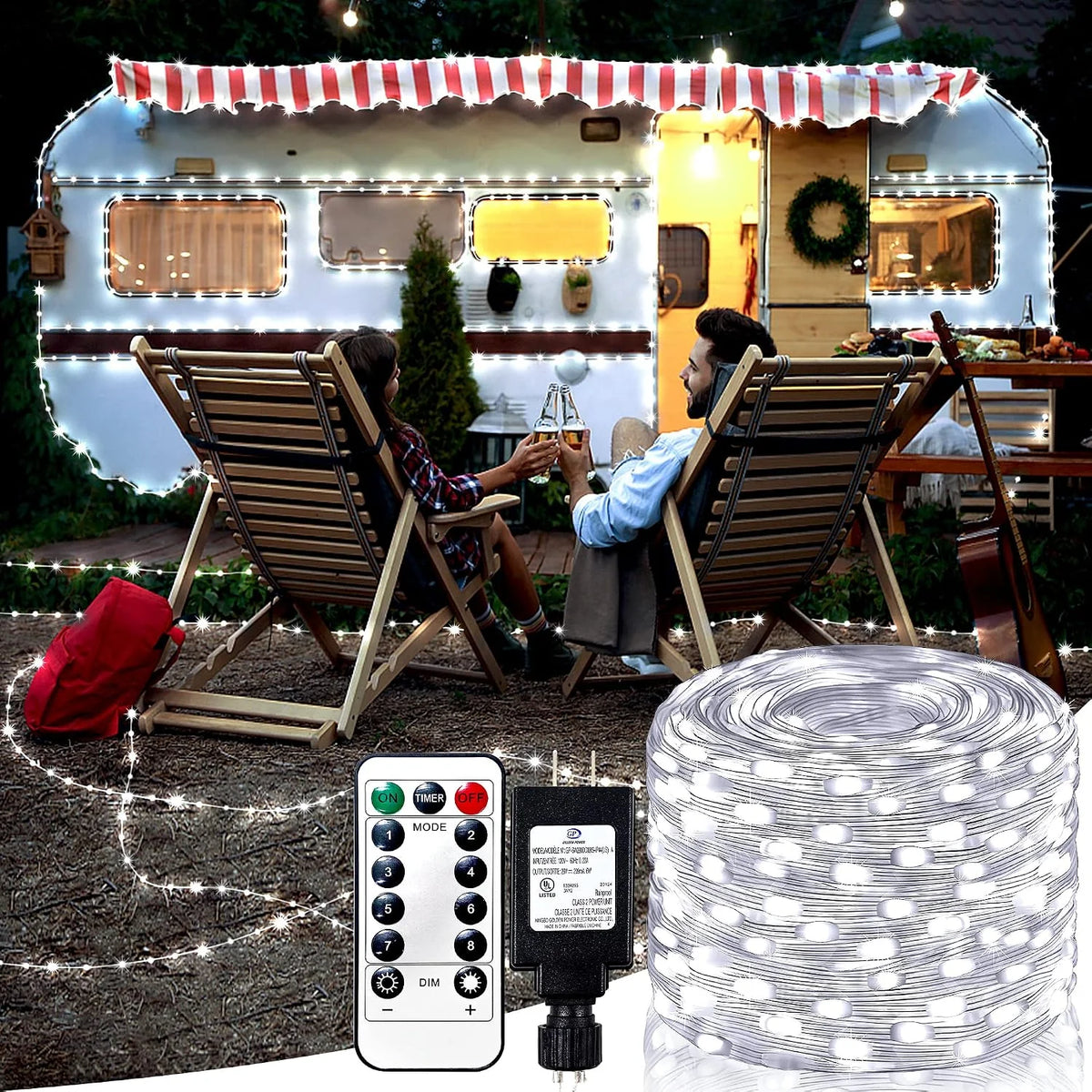 Luz de Hada Navideña de 20 Metros con 600 Luces LED para Decorar tu Hogar