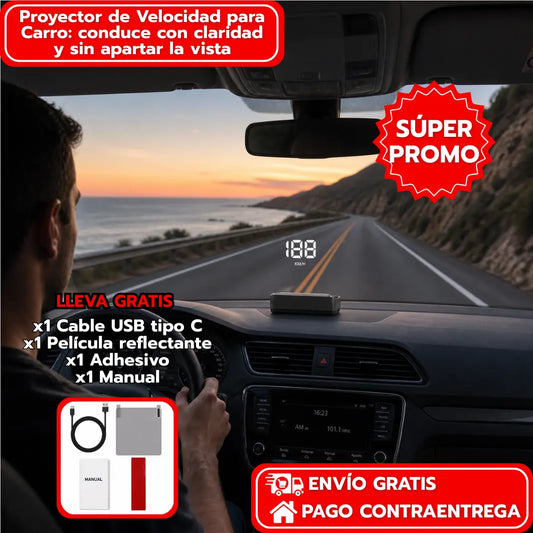 Proyector de Velocidad para Carro: Conduce con Claridad y sin Apartar la Vista