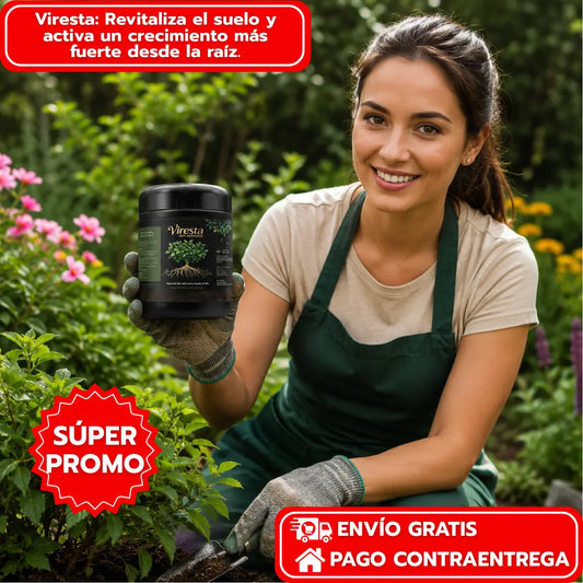 Viresta: Revitaliza el suelo y activa un crecimiento más fuerte desde la raíz.