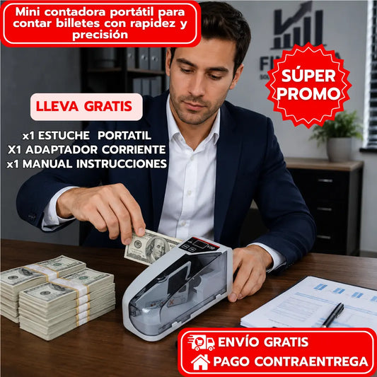Mini contadora portátil para contar billetes con rapidez y precisión
