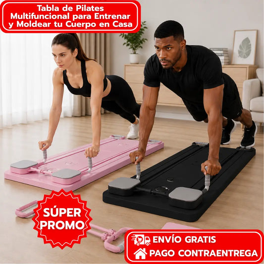 Tabla de Pilates Multifuncional para Entrenar y Moldear tu Cuerpo en Casa